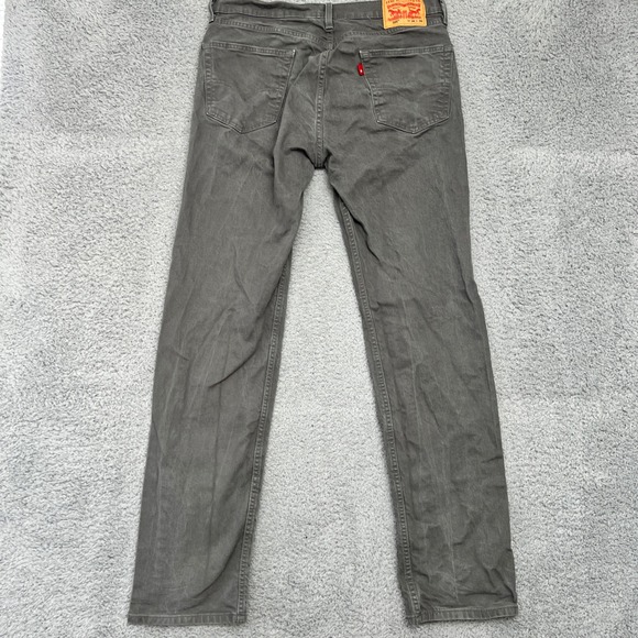 Levis 505 Jeans Mens 34x34 Gray Wash Denim Regular Fit Straight Casual - Picture 4 of 11